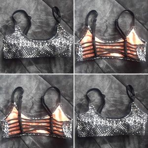 Super cute swim top w/strappy adjustable back.